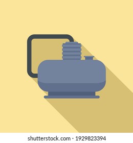 Icono del compresor de aire del coche. Ilustración plana del icono vectorial del compresor de aire del coche para el diseño web
