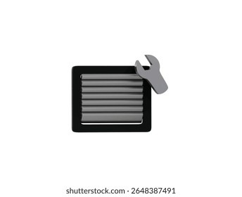 car air condition icon 3d illustration render