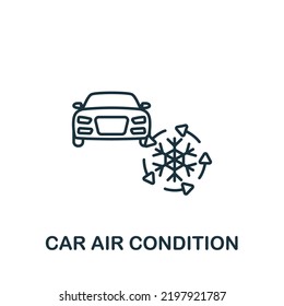 Car Air Condition icon. Line simple line Car Service icon for templates, web design and infographics