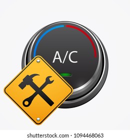 Car Air Condition Repair Icon, Vector Design