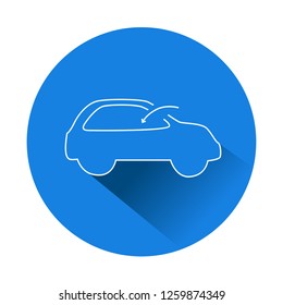 Car air conditioner icon, Line drawing, elements are grouped.
