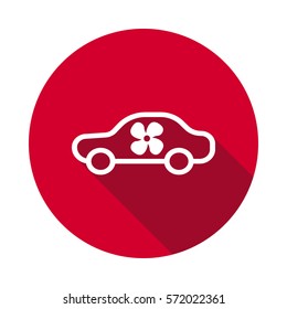 Car Air conditioner vector dashboard flat icon