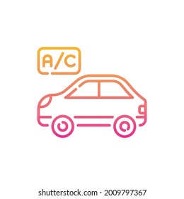 Car air Conditioner vector gradient icon style illustration. EPS 10 file 