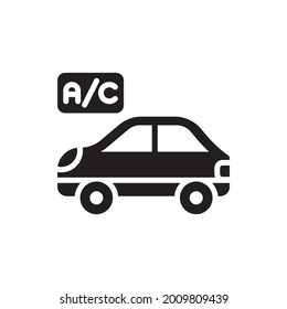 Car air Conditioner vector solid icon style illustration. EPS 10 file 