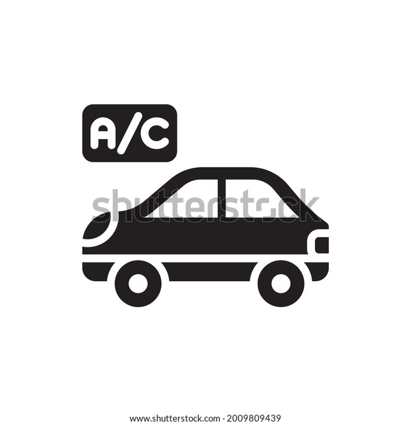Car air Conditioner vector solid icon style\
illustration. EPS 10 file 
