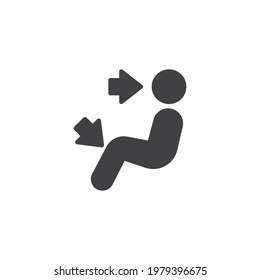 Car Air conditioning control vector icon. filled flat sign for mobile concept and web design. Air Conditioning mode glyph icon. Symbol, logo illustration. Vector graphics
