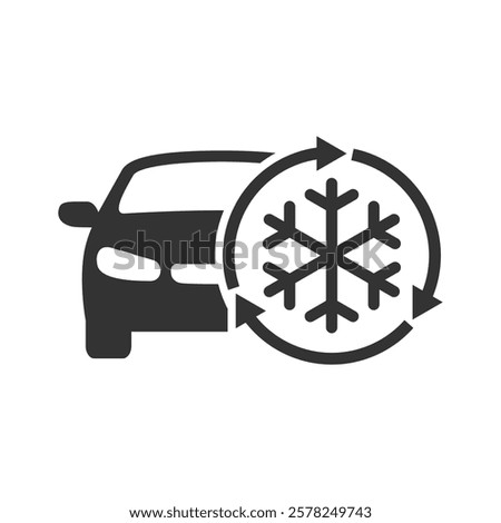 Car air conditioning graphic icon. Conditioning car sign isolated on white background. Vector illustration