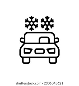 Icono de Aire Acondicionado del automóvil en vector. Ilustración