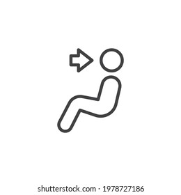 Car Air Conditioning mode line icon. linear style sign for mobile concept and web design. Air conditioning control outline vector icon. Symbol, logo illustration. Vector graphics