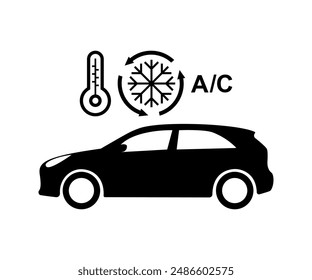 Car air conditioning vector illustration.