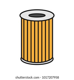 Car air filter color icon. Isolated vector illustrations