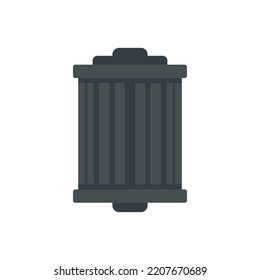Icono de filtro de aire del coche. Ilustración plana del icono del vector del filtro de aire del coche aislado en fondo blanco