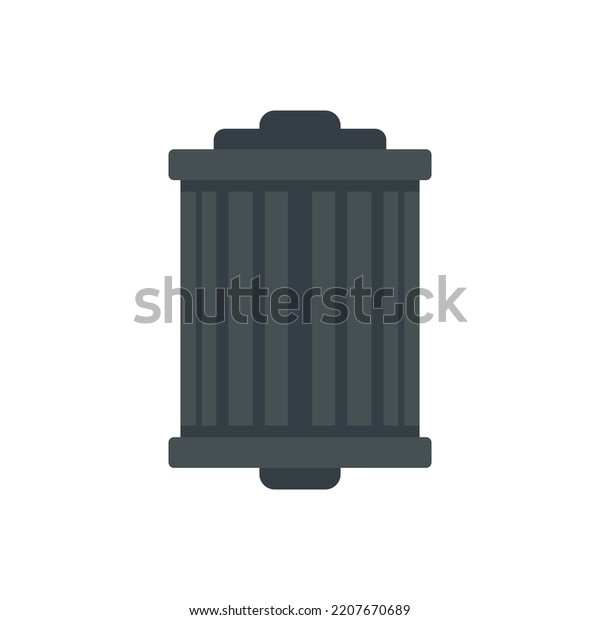 Car air filter icon. Flat\
illustration of car air filter vector icon isolated on white\
background