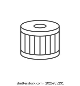 Car air filter line outline icon