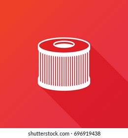 Car air filter vector icon. Automobile repair service symbol. Car engine part shop sign. Logo graphic design concept. Logotype, icon, template in web and print