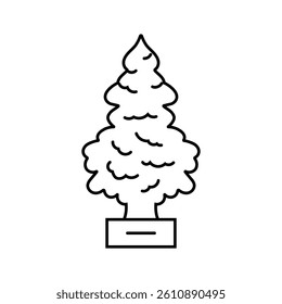 car air freshener accessory line icon vector. car air freshener accessory sign. isolated contour symbol black illustration