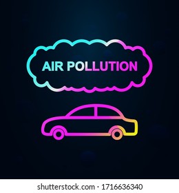 Car, air pollution nolan icon. Simple thin line, outline vector of car harmful gases icons for ui and ux, website or mobile application