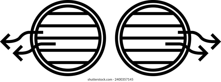 Car Air Vent Icon, Vektorgrafik