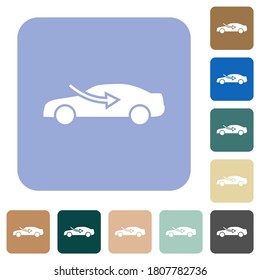 car airflow adjustment external white flat icons on color rounded square backgrounds