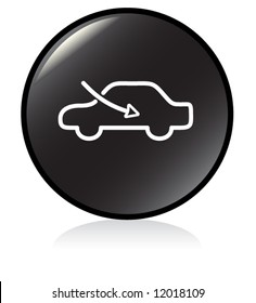 car airflow button symbol - black version