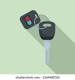 Car alarm equipment icon. Flat illustration of car alarm equipment vector icon for web design