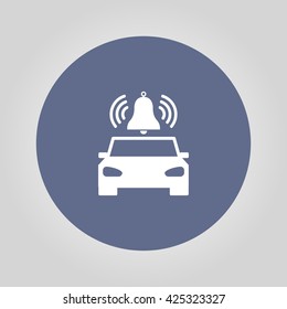 car alarm icon. Flat design style eps 10