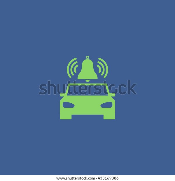car alarm icon. Flat\
design style eps 10