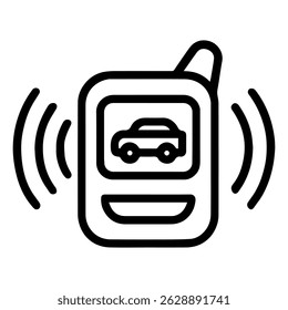 Car alarm icon on white background vector
Vector car icon