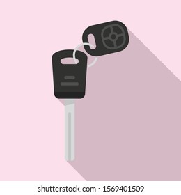 Car alarm protection icon. Flat illustration of car alarm protection vector icon for web design