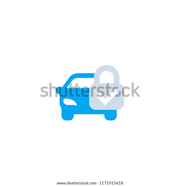 car alarm, protection\
icon with lock