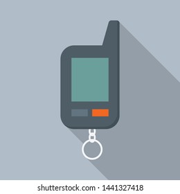 Car alarm remote control icon. Flat illustration of car alarm remote control vector icon for web design