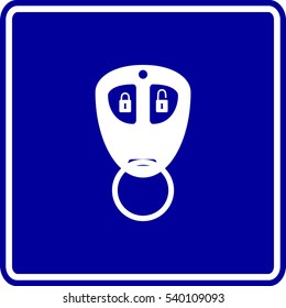 señal azul del control remoto de alarma de coche