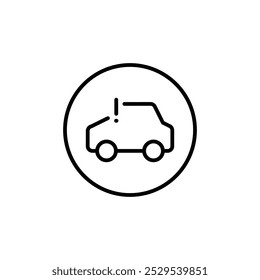 Car alert icon Thin vector set