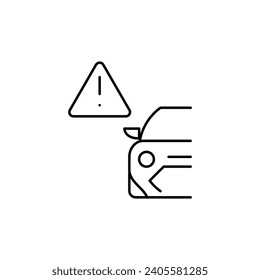 car alert outline thin icon. balance symbol. good for web and mobile app