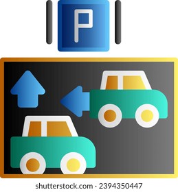 Car alignment guide Gradient Multicolor Design Icon