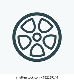 Car allow wheels vector icon