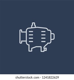 car alternator icon. car alternator linear design concept from Car parts collection. Simple element vector illustration on dark blue background.