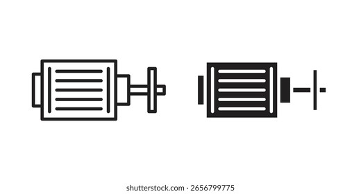 Car alternator icon, outline vector sign, linear and solid style pictogram isolated on white.
