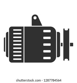 Car alternator icon. Simple illustration of car alternator vector icon for web design isolated on white background