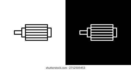 Icono del alternador del coche en estilo lineal simple.