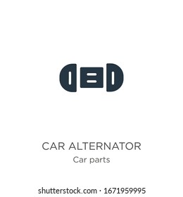 Car alternator icon vector. Trendy flat car alternator icon from car parts collection isolated on white background. Vector illustration can be used for web and mobile graphic design, logo, eps10