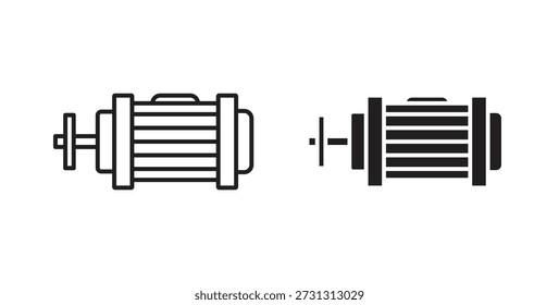 Car alternator icons. Vector linear icon isolated on white background.