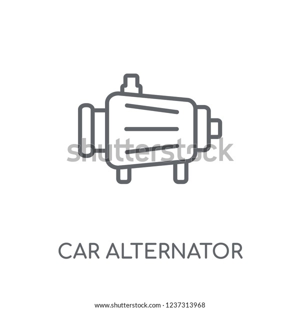 car alternator\
linear icon. Modern outline car alternator logo concept on white\
background from car parts collection. Suitable for use on web apps,\
mobile apps and print\
media.