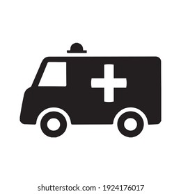 car ambulance icon on a white background