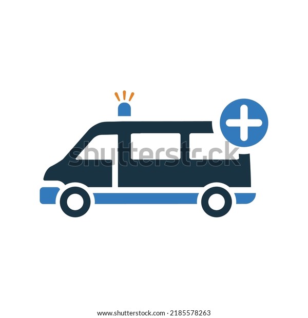 Car, ambulance, medicine icon. Simple\
editable vector\
illustration.