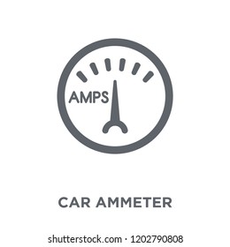 car ammeter icon. car ammeter design concept from Car parts collection. Simple element vector illustration on white background.