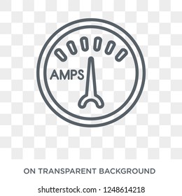 car ammeter icon. car ammeter design concept from Car parts collection. Simple element vector illustration on transparent background.