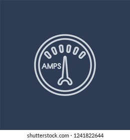 car ammeter icon. car ammeter linear design concept from Car parts collection. Simple element vector illustration on dark blue background.