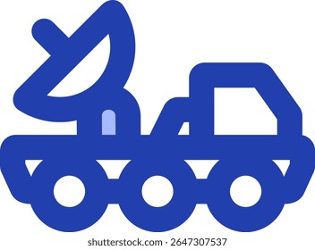 car antenna icon blue style design