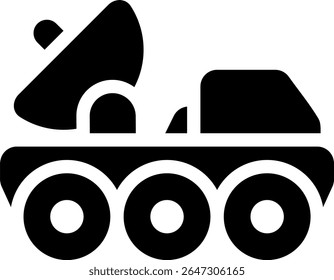 car antenna icon glyph style design